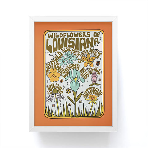 Doodle By Meg Louisiana Wildflowers Framed Mini Art Print