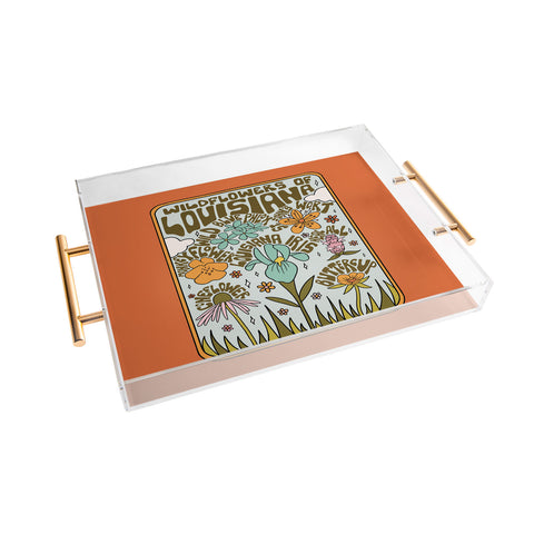 Doodle By Meg Louisiana Wildflowers Acrylic Tray