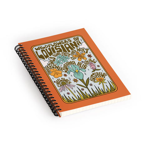 Doodle By Meg Louisiana Wildflowers Spiral Notebook