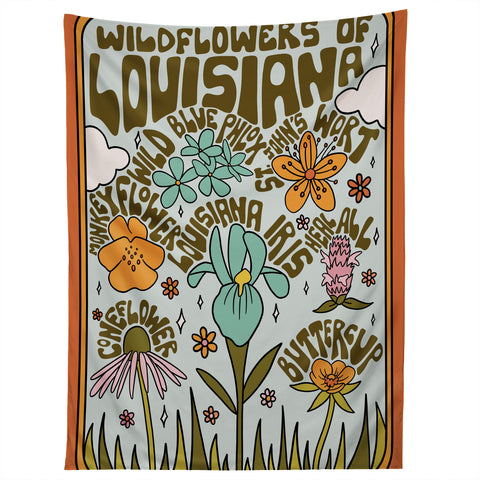 Doodle By Meg Louisiana Wildflowers Tapestry