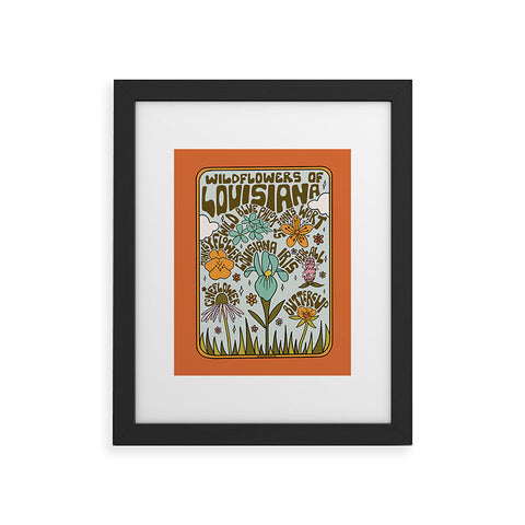 Doodle By Meg Louisiana Wildflowers Framed Art Print