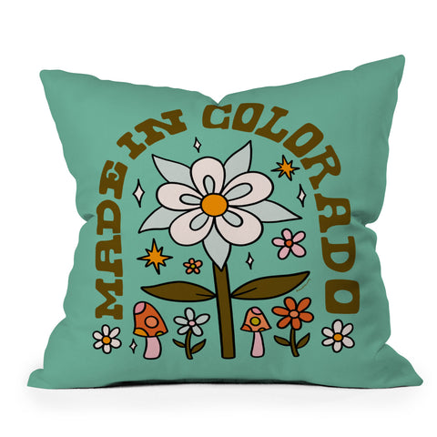 Doodle By Meg Made In Colorado Throw Pillow