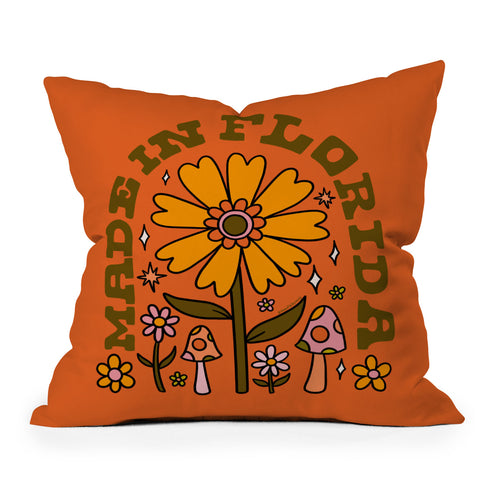 Doodle By Meg Made In Florida Outdoor Throw Pillow