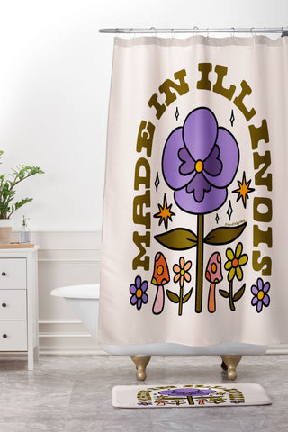 Doodle By Meg Made In Illinois Shower Curtain And Mat