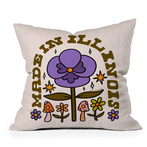 Doodle By Meg Made In Illinois Throw Pillow