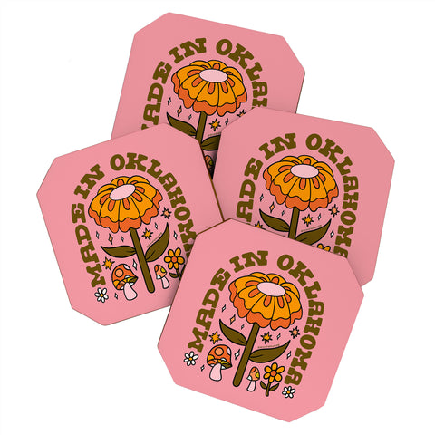 Doodle By Meg Made In Oklahoma Coaster Set