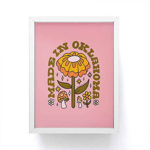 Doodle By Meg Made In Oklahoma Framed Mini Art Print