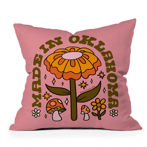 Doodle By Meg Made In Oklahoma Outdoor Throw Pillow