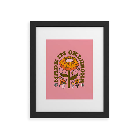Doodle By Meg Made In Oklahoma Framed Art Print