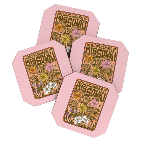 Doodle By Meg Missouri Wildflowers Coaster Set