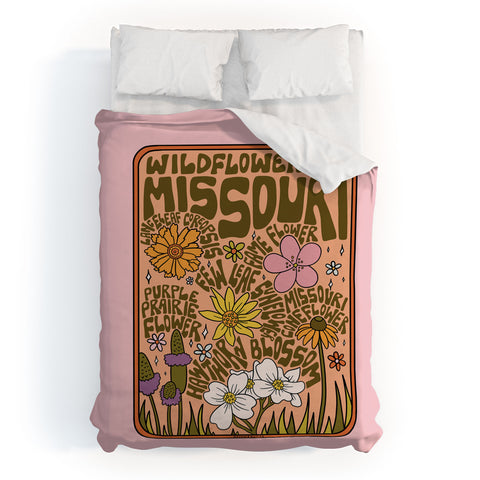 Doodle By Meg Missouri Wildflowers Duvet Cover
