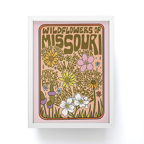 Doodle By Meg Missouri Wildflowers Framed Mini Art Print