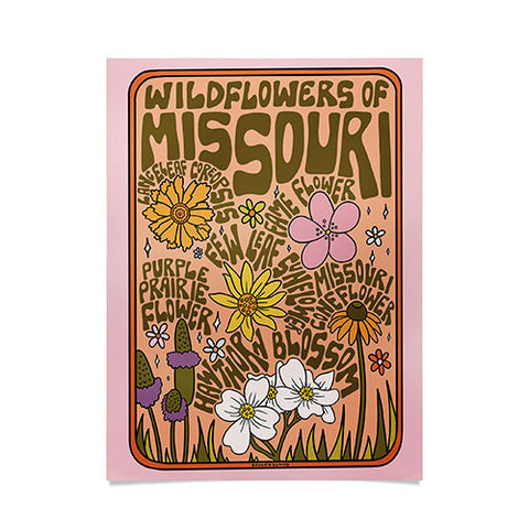 Doodle By Meg Missouri Wildflowers Poster