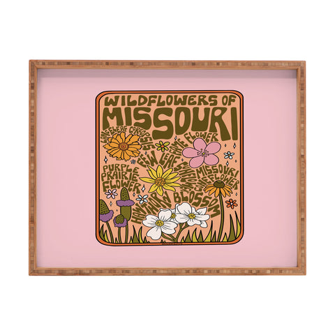 Doodle By Meg Missouri Wildflowers Rectangular Tray
