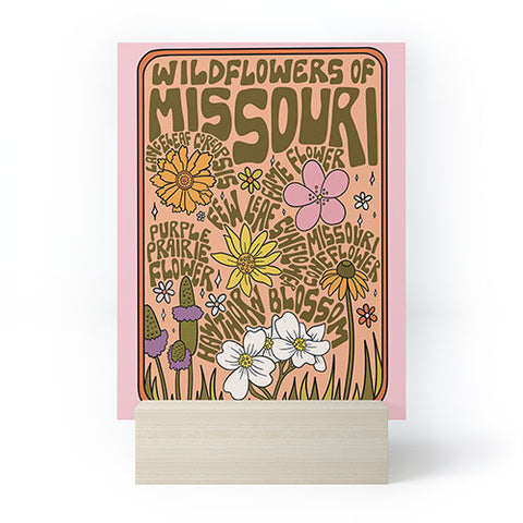 Doodle By Meg Missouri Wildflowers Mini Art Print