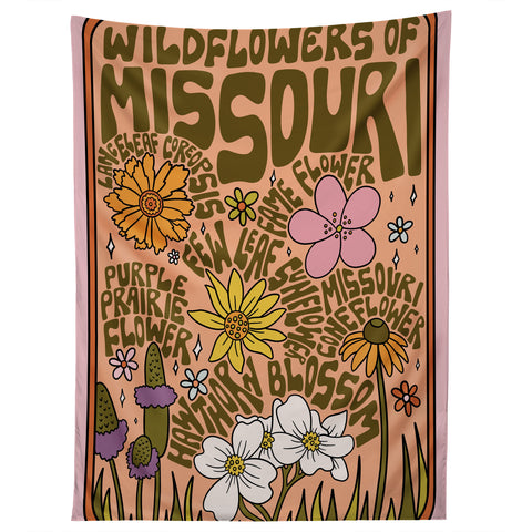 Doodle By Meg Missouri Wildflowers Tapestry