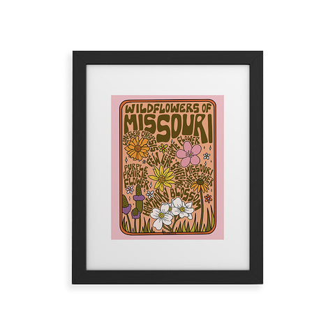 Doodle By Meg Missouri Wildflowers Framed Art Print