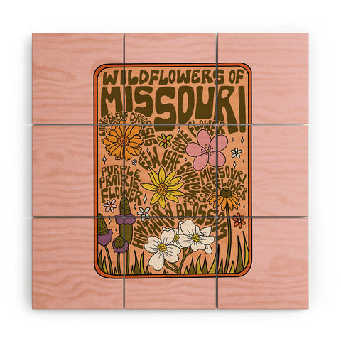 Doodle By Meg Missouri Wildflowers Wood Wall Mural