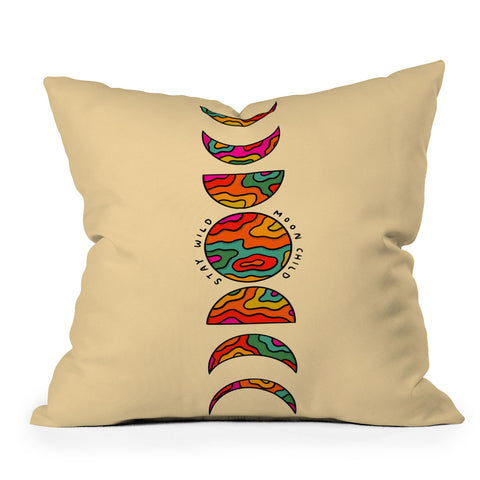 Doodle By Meg Moon Phases I Outdoor Throw Pillow