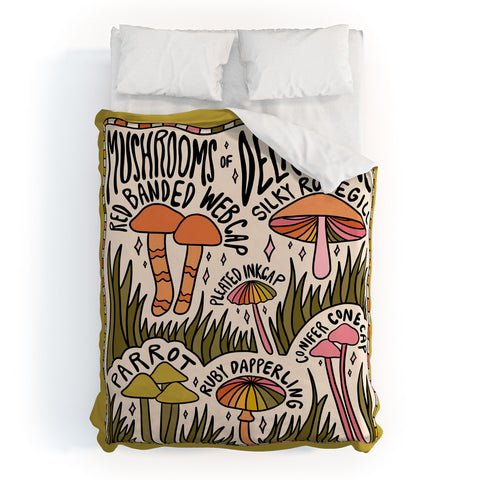 Doodle By Meg Mushrooms of Delaware Duvet Cover