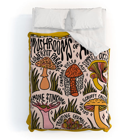 Doodle By Meg Mushrooms of Hawaii Duvet Cover