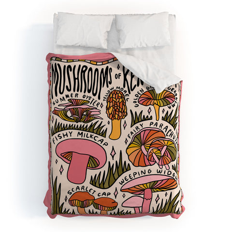 Doodle By Meg Mushrooms of Kentucky Duvet Cover