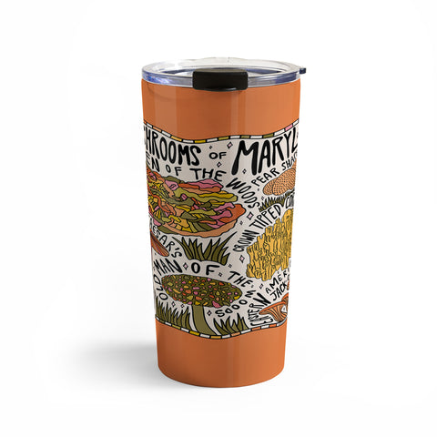 Doodle By Meg Mushrooms of Maryland Travel Mug