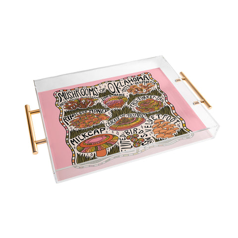 Doodle By Meg Mushrooms of Oklahoma Acrylic Tray