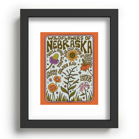 Doodle By Meg Nebraska Wildflowers Recessed Framing Rectangle