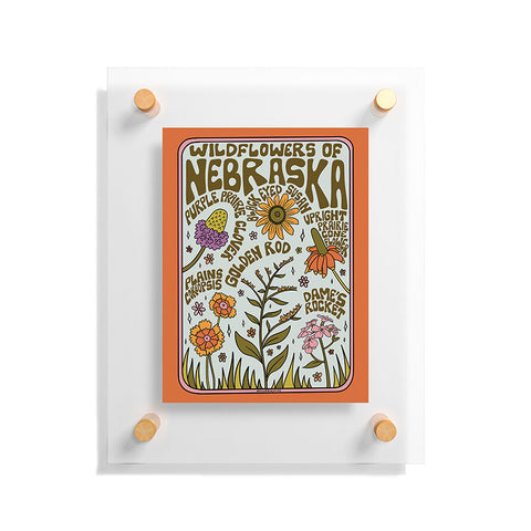 Doodle By Meg Nebraska Wildflowers Floating Acrylic Print