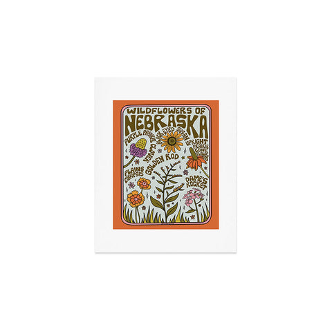 Doodle By Meg Nebraska Wildflowers Art Print
