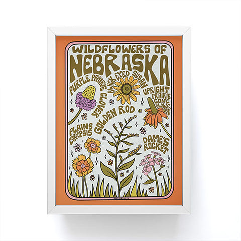 Doodle By Meg Nebraska Wildflowers Framed Mini Art Print