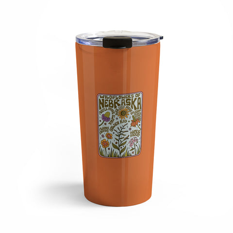 Doodle By Meg Nebraska Wildflowers Travel Mug