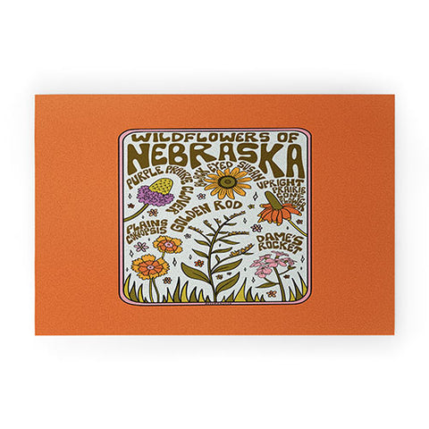 Doodle By Meg Nebraska Wildflowers Welcome Mat