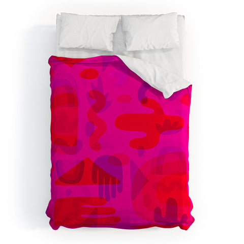 Doodle By Meg Neon Cutout Print Duvet Cover