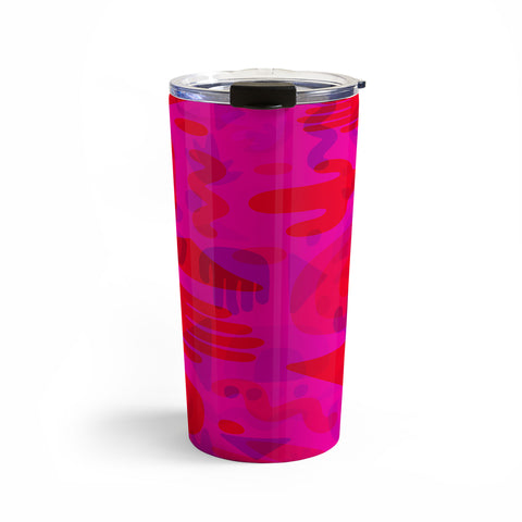 Doodle By Meg Neon Cutout Print Travel Mug