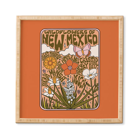 Doodle By Meg New Mexico Wildflowers Framed Wall Art