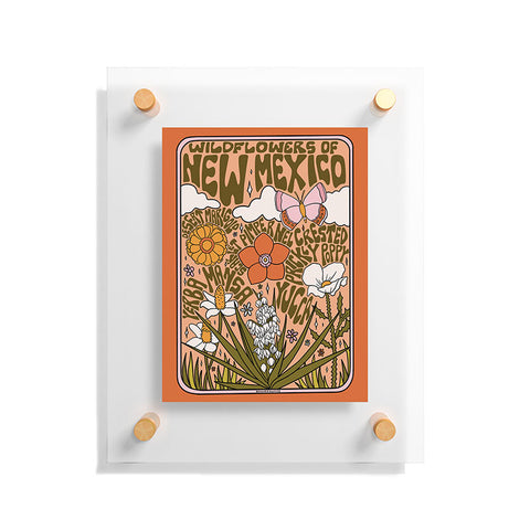 Doodle By Meg New Mexico Wildflowers Floating Acrylic Print