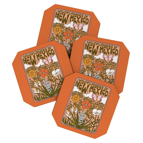 Doodle By Meg New Mexico Wildflowers Coaster Set