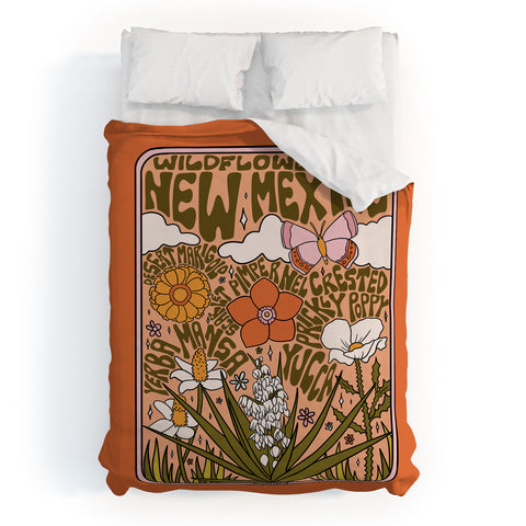 Doodle By Meg New Mexico Wildflowers Duvet Cover