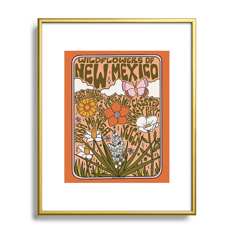 Doodle By Meg New Mexico Wildflowers Metal Framed Art Print