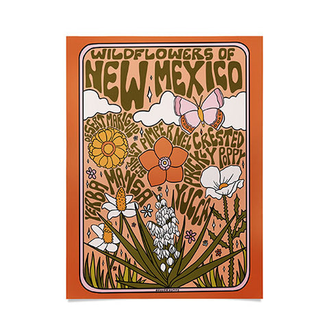 Doodle By Meg New Mexico Wildflowers Poster