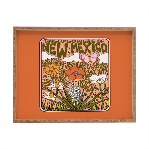 Doodle By Meg New Mexico Wildflowers Rectangular Tray