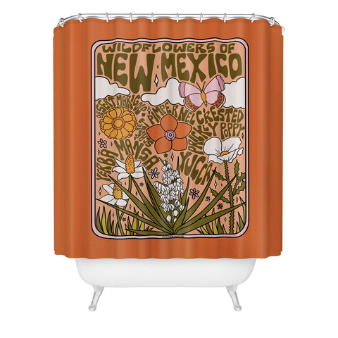 Doodle By Meg New Mexico Wildflowers Shower Curtain