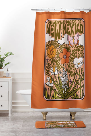 Doodle By Meg New Mexico Wildflowers Shower Curtain And Mat