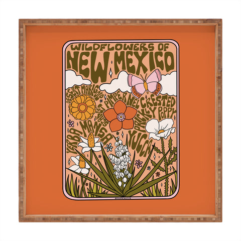 Doodle By Meg New Mexico Wildflowers Square Tray