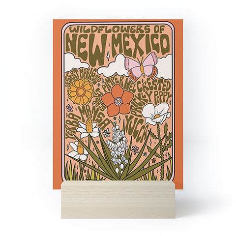 Doodle By Meg New Mexico Wildflowers Mini Art Print