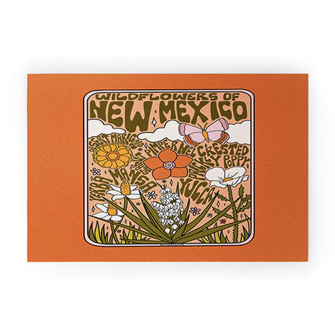 Doodle By Meg New Mexico Wildflowers Welcome Mat