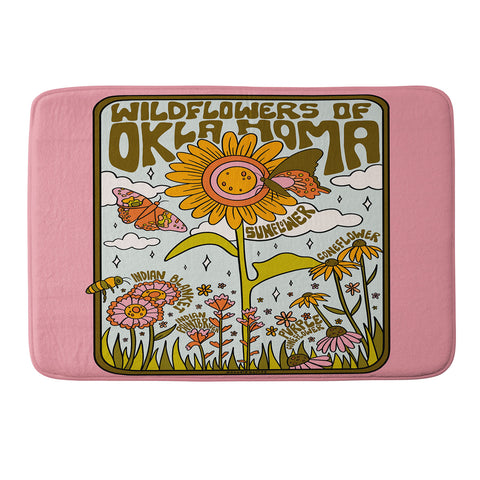 Doodle By Meg Oklahoma Wildflowers Memory Foam Bath Mat