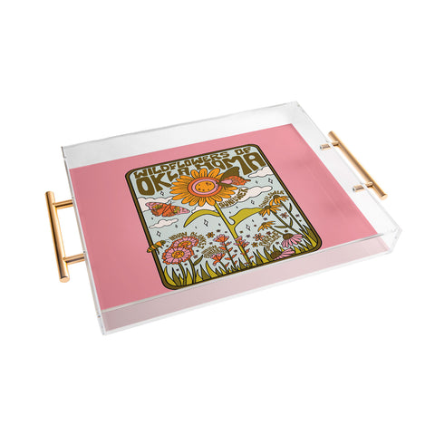 Doodle By Meg Oklahoma Wildflowers Acrylic Tray